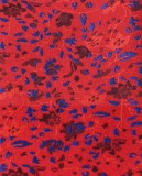                    NM slim szövött nyakkendő - Piros virágos